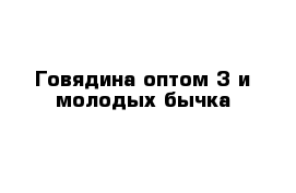 Говядина оптом 3-и молодых бычка